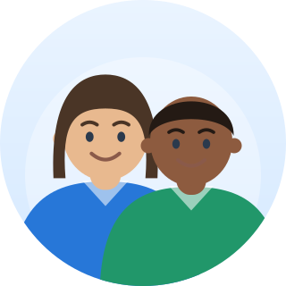 Illustration of a couple looking at a condominium they are thinking about buying